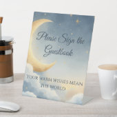 Signe De Table Symbole du livre d'or Moon & Stars (In SItu)