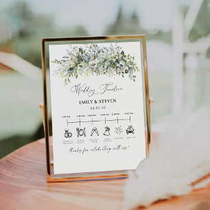 Signe De Table Symbole du mariage floral Eucalyptus