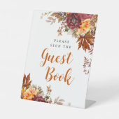 Signe De Table Symbole du Pedestal du livre d'automne (Recto)