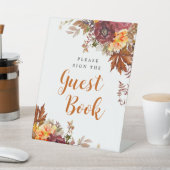 Signe De Table Symbole du Pedestal du livre d'automne (In SItu)