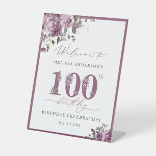 Signe De Table Symbole du piédestal de bienvenue 100e anniversair