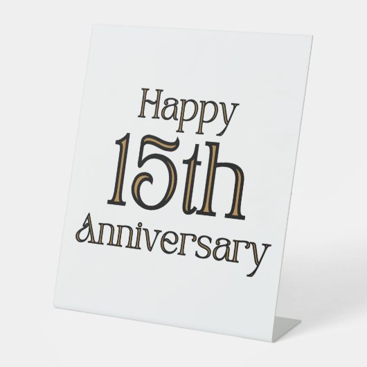 Signe De Table Symbole du piédestal du 15e anniversaire (Recto)