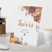Signe De Table Symbole du piédestal Favors à thème d'automne (In SItu)