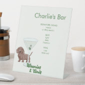 Signe De Table Symbole du socle Martini & Dachshund Bar (In SItu)