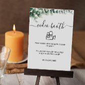 Signe De Table Symbole du stand vidéo Mariage vert, contemporain