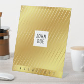 Signe De Table SYMBOLE Élégant Carré or (In SItu)