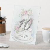 Signe De Table SYMBOLE Élégant Mariage Aquarelle Cake Tabletop (In SItu)