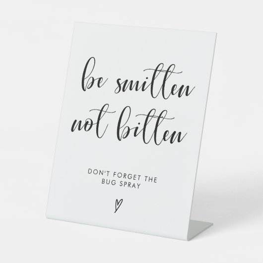 Signe De Table Symbole Elegten Be Smitten Not Bitten Bug Spray (Recto)