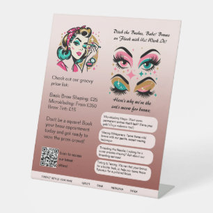 Signe De Table Symbole en forme ⭐️ sourcils Modèle rose roux