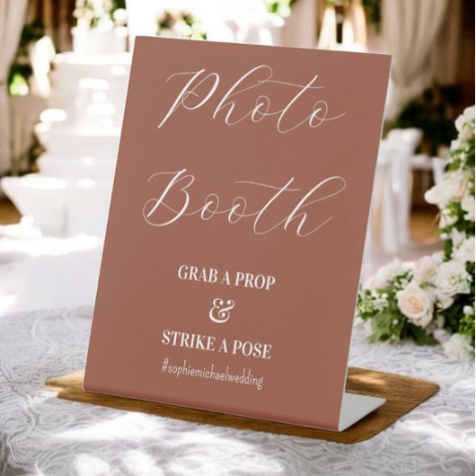Signe De Table Symbole en terre cuite du Mariage de la cabine pho