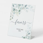 Signe De Table Symbole Eucalyptus Feuille Vert Douche Faveurs (Recto)