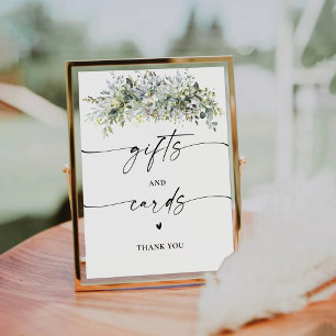 Signe De Table Symbole Eucalyptus Floral Cadeaux et Cartes
