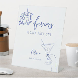 Signe De Table Symbole Fancy Retro Main dessinée de la boule de d
