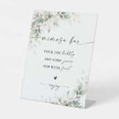 Signe De Table SYMBOLE Fête des mariées Or Eucalyptus Mimosa Bar (Recto)