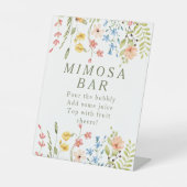 Signe De Table SYMBOLE fleur sauvage Fête des mariées Mimosa (Recto)