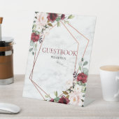 Signe De Table Symbole géométrique du livre d'or en marbre de Bou (In SItu)