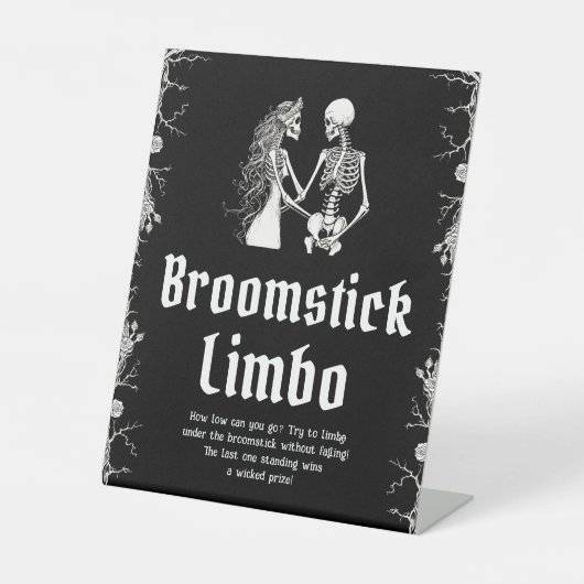 Signe De Table Symbole gothique Halloween Squelette Broomstick Li (Recto)