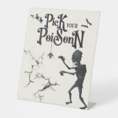 Signe De Table Symbole Halloween Choisissez votre poison Boissons (Recto)
