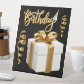 SIGNE DE TABLE SYMBOLE JOLI ANNIVERSAIRE BLANC VERT (In SItu)