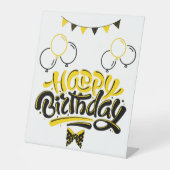 SIGNE DE TABLE SYMBOLE JOYEUX ANNIVERSAIRE FUN (Recto)