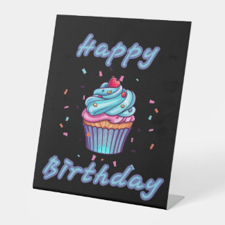 Signe De Table SYMBOLE JOYEUX DE Cupcake Confetti