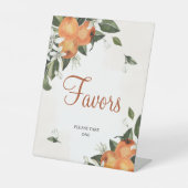 Signe De Table Symbole Lilies & Orange Floral Douche Favors (Recto)