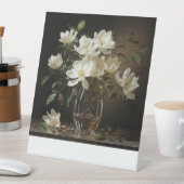 Signe De Table Symbole magnolia blanc (In SItu)