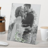 Signe De Table Symbole Mariage de bienvenue du Monogramme d'or et (In SItu)