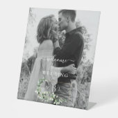 Signe De Table Symbole Mariage de bienvenue du Monogramme d'or et (Recto)