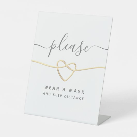 Signe De Table Symbole Mariage de calligraphie moderne (Recto)