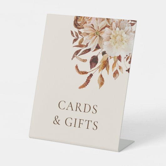 Signe De Table SYMBOLE Mariage DE POUSSIÈRE D'Automne Floral (Recto)