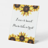 Signe De Table Symbole Mariage de Tournesol Love (Recto)