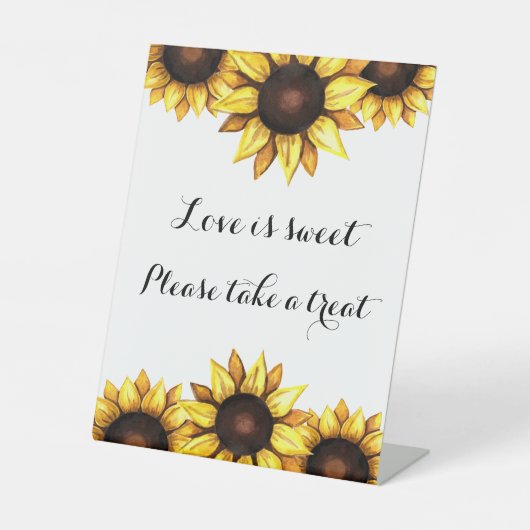 Signe De Table Symbole Mariage de Tournesol Love (Recto)