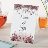 Signe De Table SYMBOLE Mariage D'Halloween Floral Gothique (In SItu)