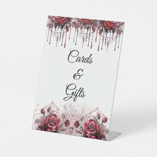Signe De Table SYMBOLE Mariage D'Halloween Floral Gothique
