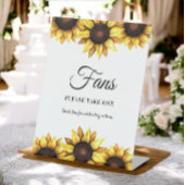 Signe De Table Symbole Mariage floral des ventilateurs de tournes