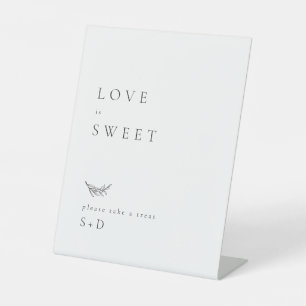 Signe De Table Symbole Mariage minimaliste blanc Gold Sweet Faveu