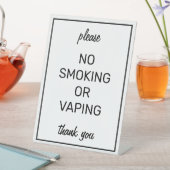 Signe De Table Symbole moderne Basic White No Smoking Tablett (In SItu)