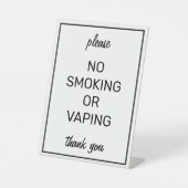 Signe De Table Symbole moderne Basic White No Smoking Tablett (Recto)