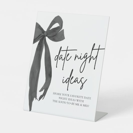 Signe De Table Symbole moderne Black Bow Night Ideas (Recto)