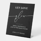 Signe De Table Symbole moderne Black Let Love Llow Mariage Llow S (Recto)