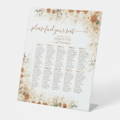 Signe De Table Symbole moderne Boho Mariage de automne Siege Grap (Recto)