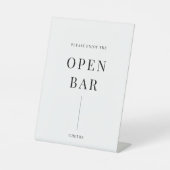 Signe De Table Symbole moderne élégant Mariage Open Bar Pedestal (Recto)