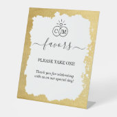 Signe De Table Symbole moderne Gold Frame Favors (Recto)