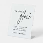 Signe De Table Symbole moderne Laisser l'amour Mariage lumineux (Recto)