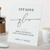 Signe De Table Symbole moderne Laisser l'amour Mariage lumineux (In SItu)