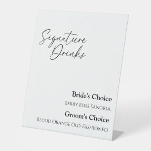 Signe De Table Symbole moderne Mariage classique Boissons