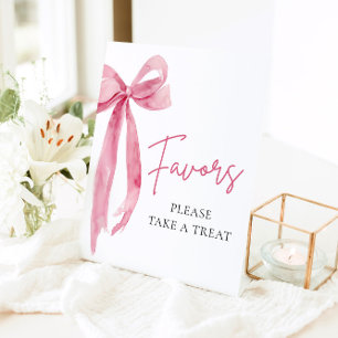 Signe De Table Symbole moderne Pink Bow Graduation Party Faveurs