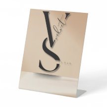 Symbole numérique moderne du Monogramme noir "VS"