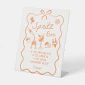 Signe De Table Symbole Pedestal Aperol Spritz Bar (Recto)